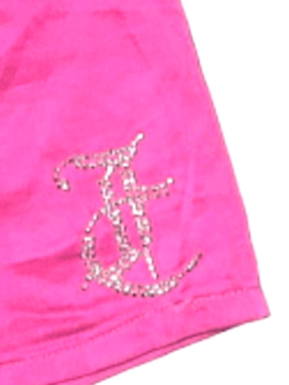 Juicy Couture Satin Rhinestone Logo Pajama Sleep Shorts - Size Large - Picture 7 of 8